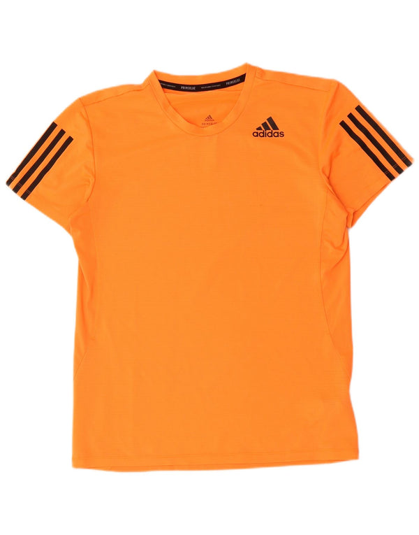 ADIDAS Mens Aeroready T-Shirt Top Medium Orange Polyester