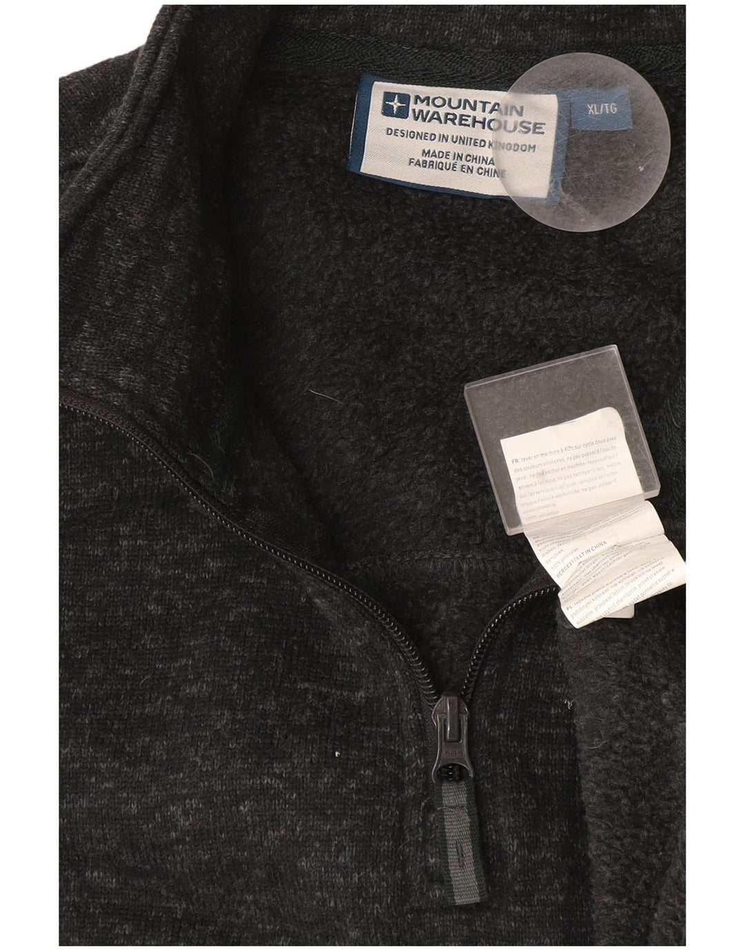 Mountain Warehouse muška majica s izrezom s patentnim zatvaračem XL siva s pjegama