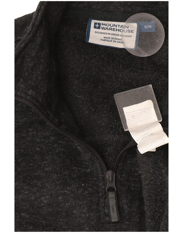 Mountain Warehouse muška majica s izrezom s patentnim zatvaračem XL siva s pjegama
