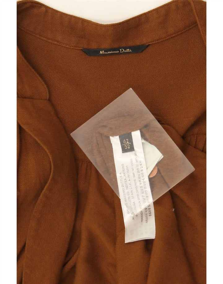 Massimo Dutti ženska haljina na omot EU 42 velika smeđa viskoza