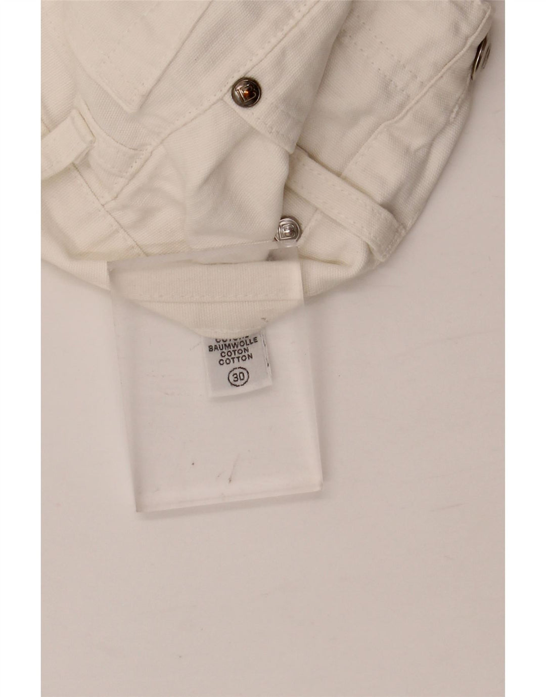 LAURA BIAGIOTTI Ženske ravne traperice W28 L30 Bijeli pamuk