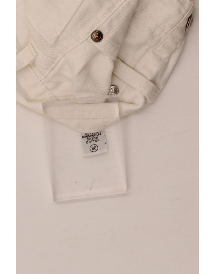 LAURA BIAGIOTTI Ženske ravne traperice W28 L30 Bijeli pamuk