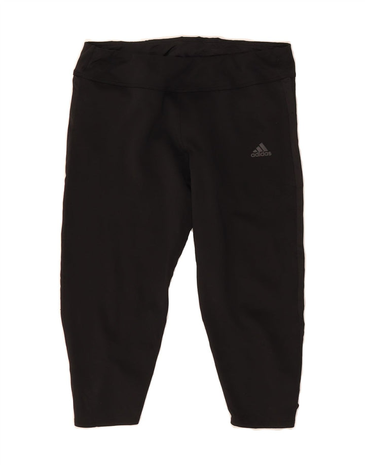 ADIDAS Womens Climacool Capri Tracksuit Trousers UK 12/14 Medium  Black Vintage Adidas and Second-Hand Adidas from Messina Hembry 