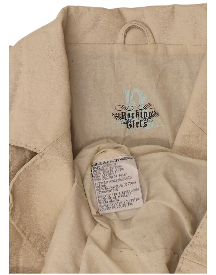 Vintage ženska vojna jakna s 3 gumba UK 14 Srednje bijela