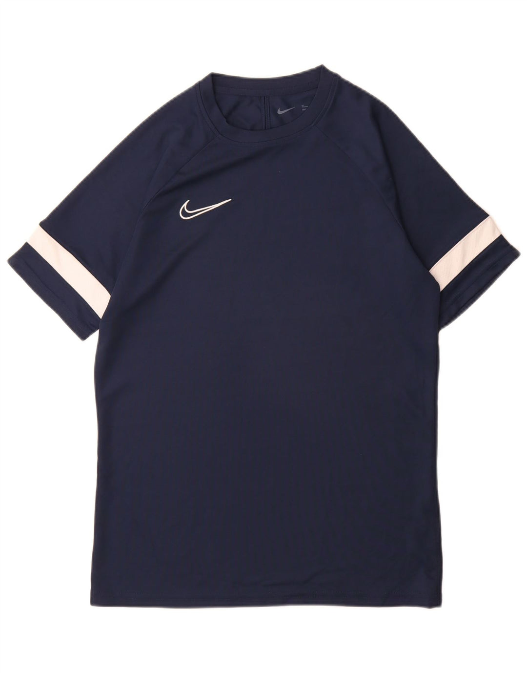 Nike Dri Fit T-Shirt Top Medium Navy Blue Colourblock
