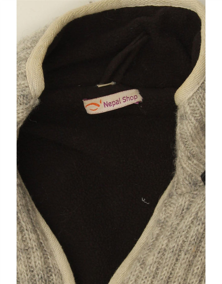 VINTAGE Mens Knit Bomber Jacket UK 36 Small Grey Flecked Vintage Vintage and Second-Hand Vintage from Messina Hembry 