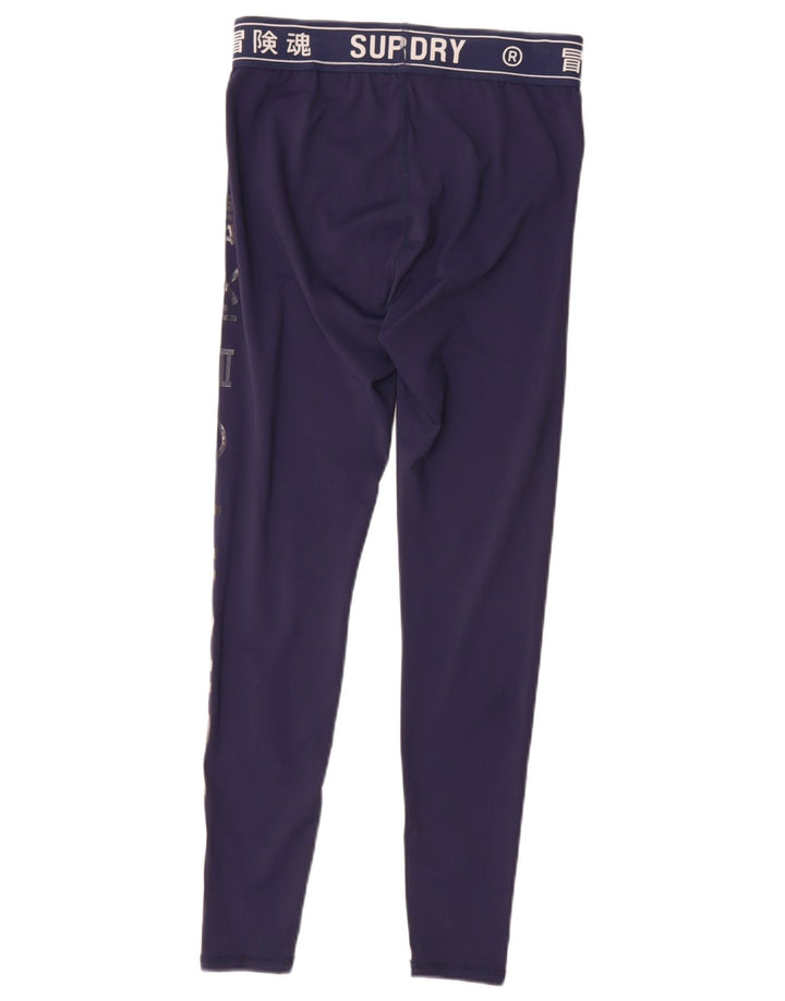 Superdry ženske grafičke tajice UK 12 Medium tamnoplavi poliester