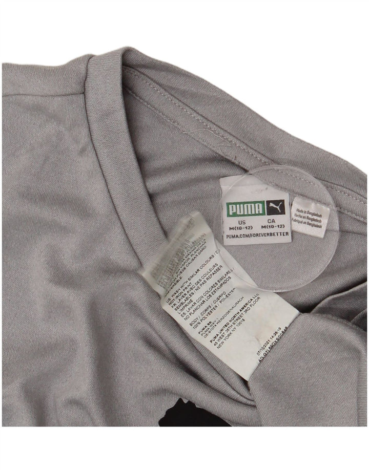 Puma Boys Graphic Vest Top 10-11 Years Medium Gray Poliester