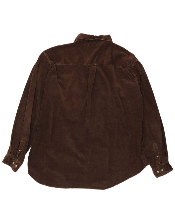 CONTE OF FLORENCE Muška košulja od samta 2XL smeđi pamuk