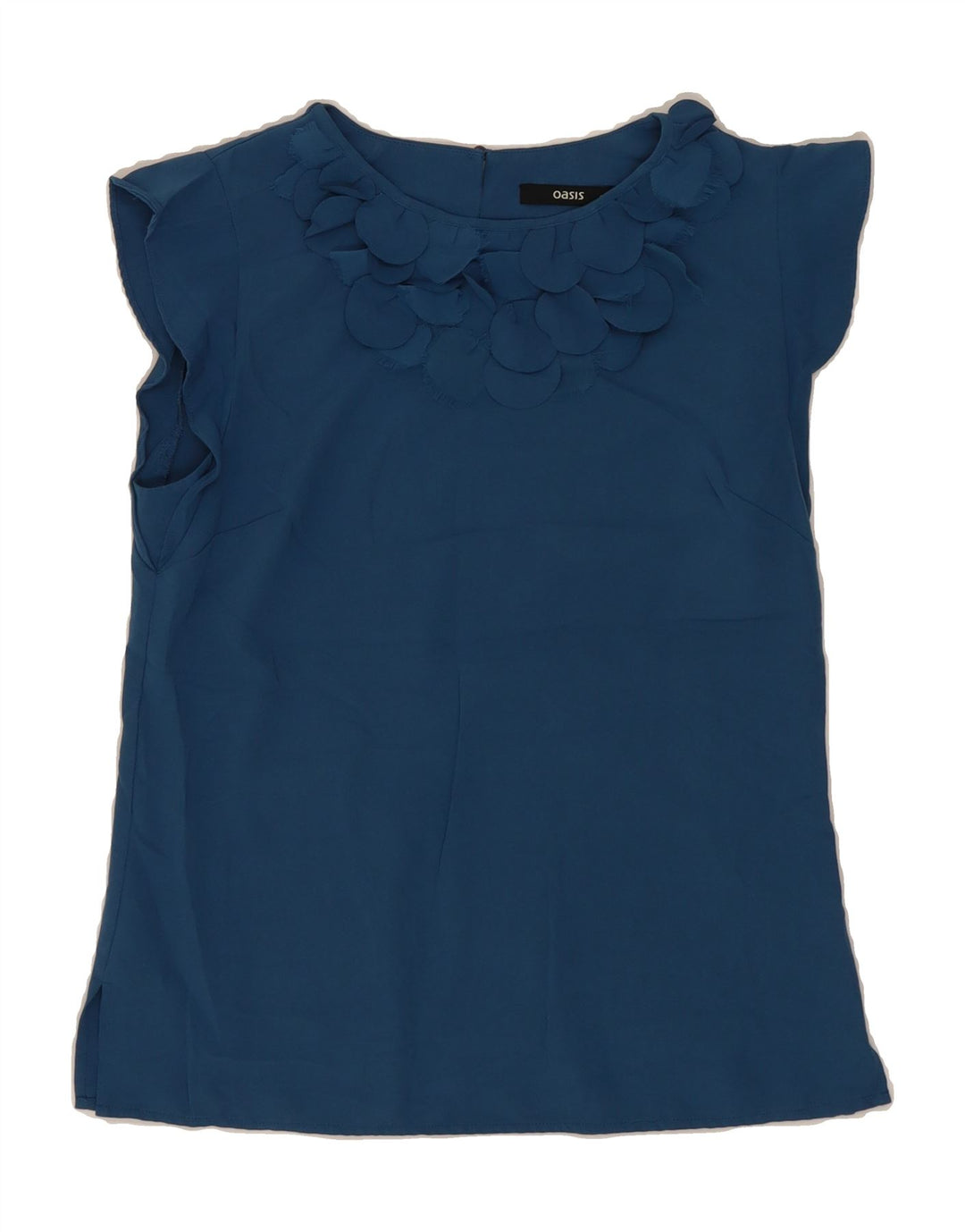 OASIS Womens Blouse Top UK 8 Small Blue Polyester Vintage Oasis and Second-Hand Oasis from Messina Hembry 
