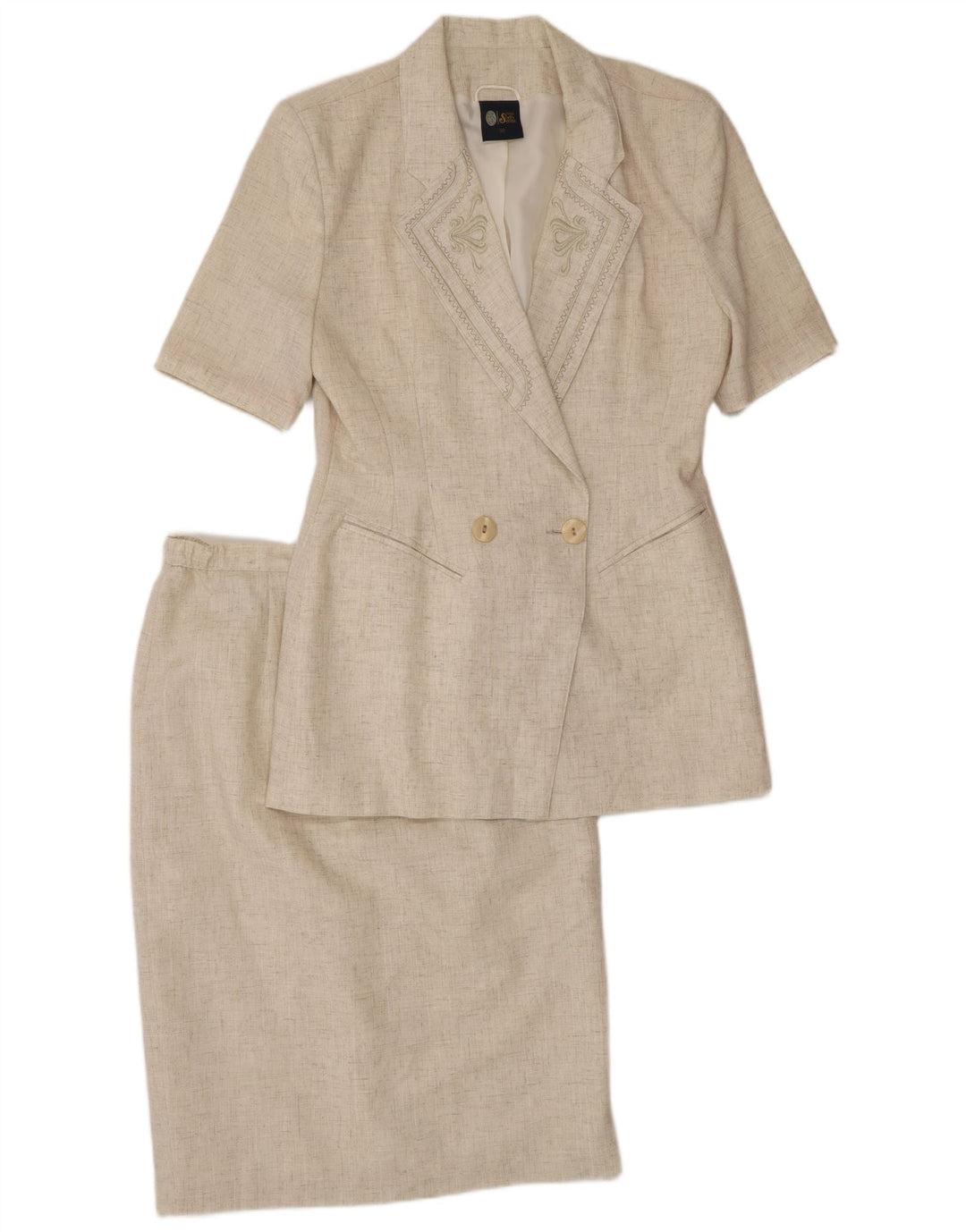 Your Sixth Sense Ženska dvodijelna suknja kratkih rukava EU 38 Srednja W28 Bei