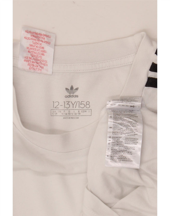 Adidas majica dugih rukava za djevojčice 12-13 godina, bijeli pamuk