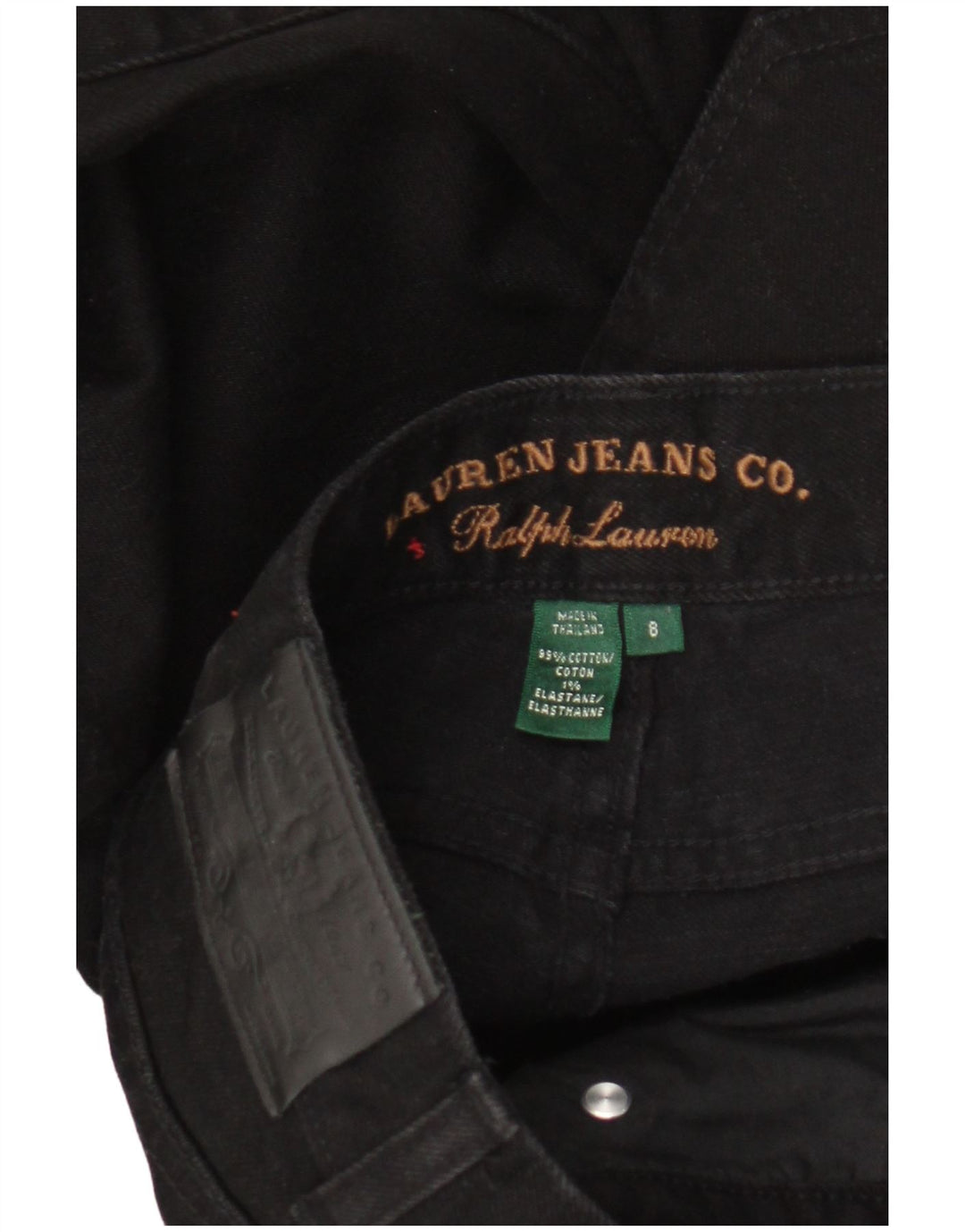 Ralph Lauren ženske ravne traperice US 8 srednje W30 L30 crne pamučne klasične