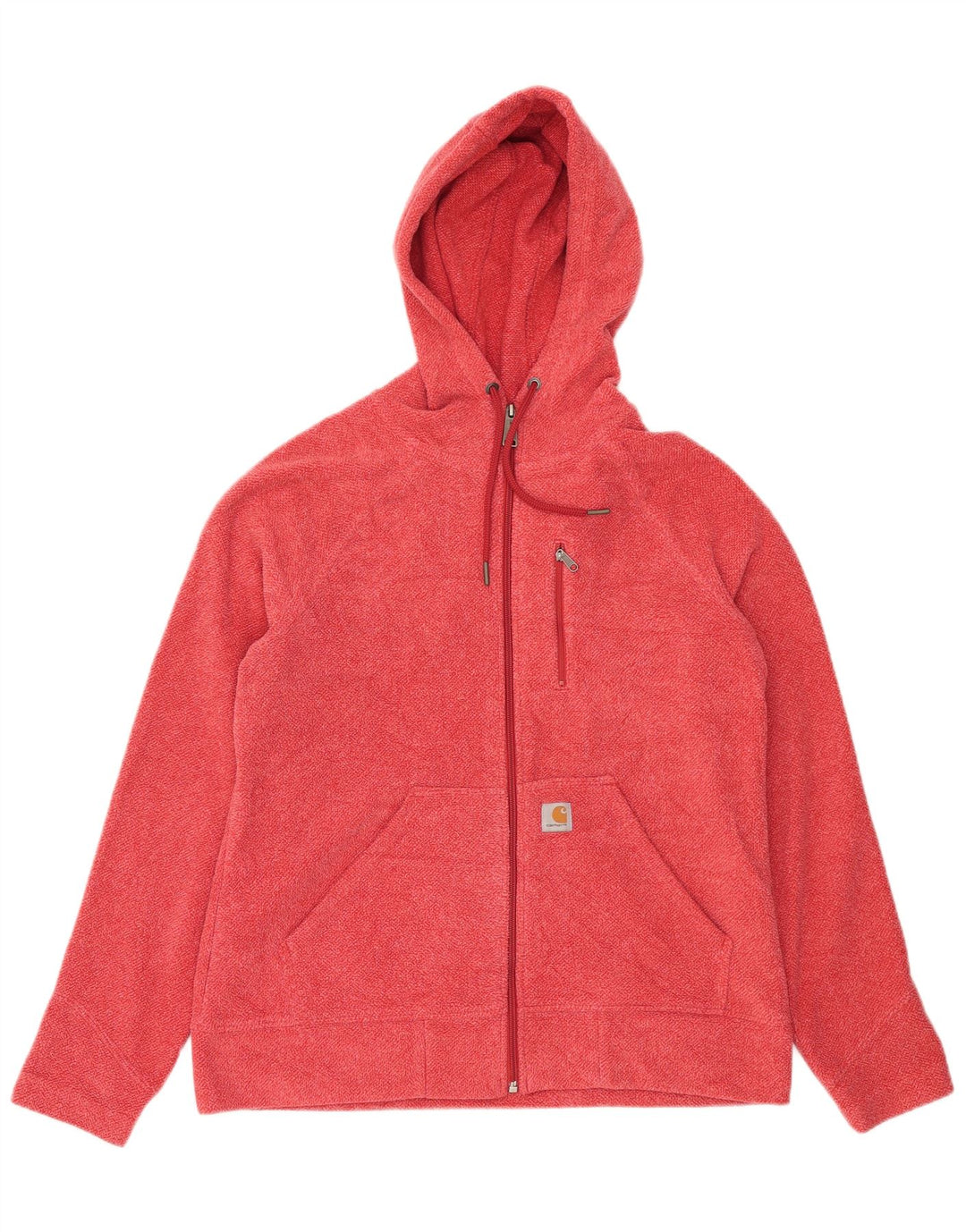Carhartt Ženski pulover s kapuljačom s patentnim zatvaračem US 8/10 srednje crvene pjegavi poliester