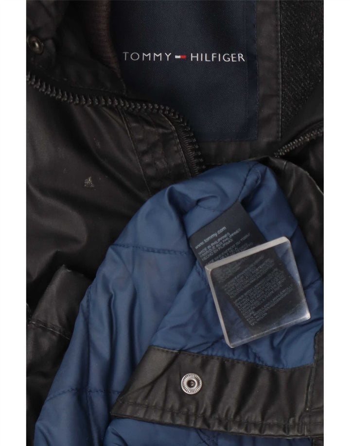 Tommy Hilfiger muška pomoćna jakna od umjetne kože UK 38 srednje siva