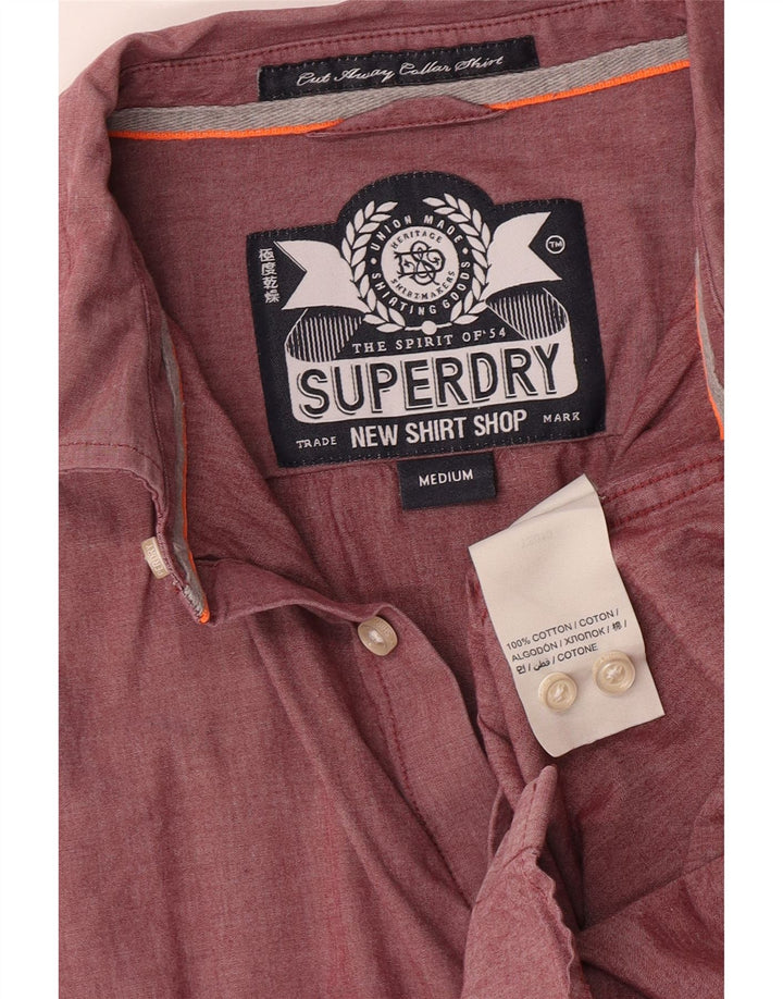 Superdry muška košulja, srednji tamnocrveni pamuk