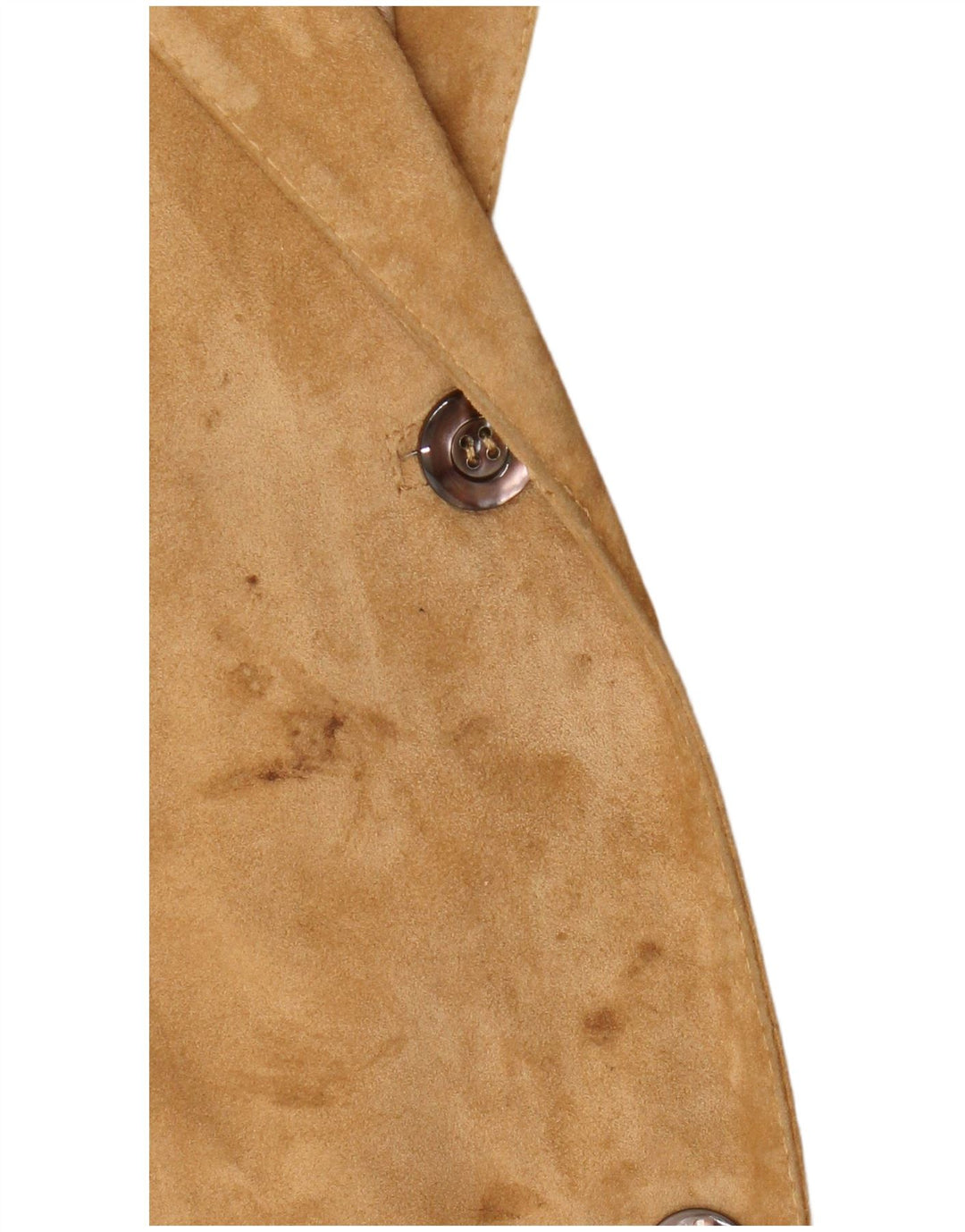 Vintage ženska jakna od brušene kože s 2 gumba UK 14 srednje smeđa