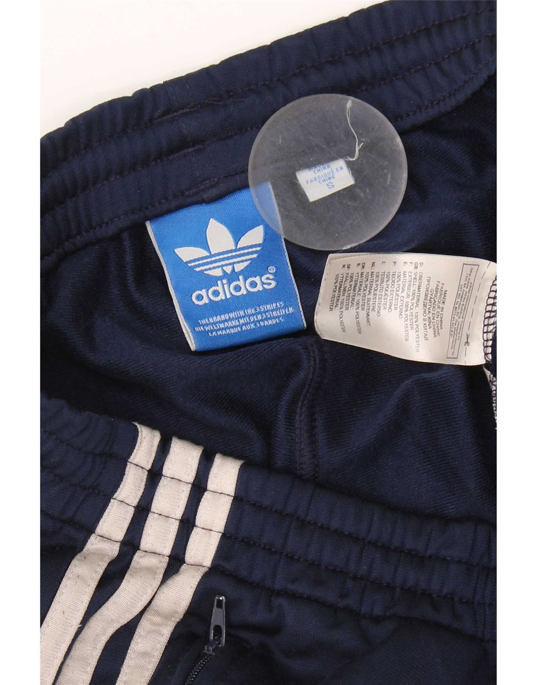 Adidas muške hlače od trenirke male tamnoplave poliesterske