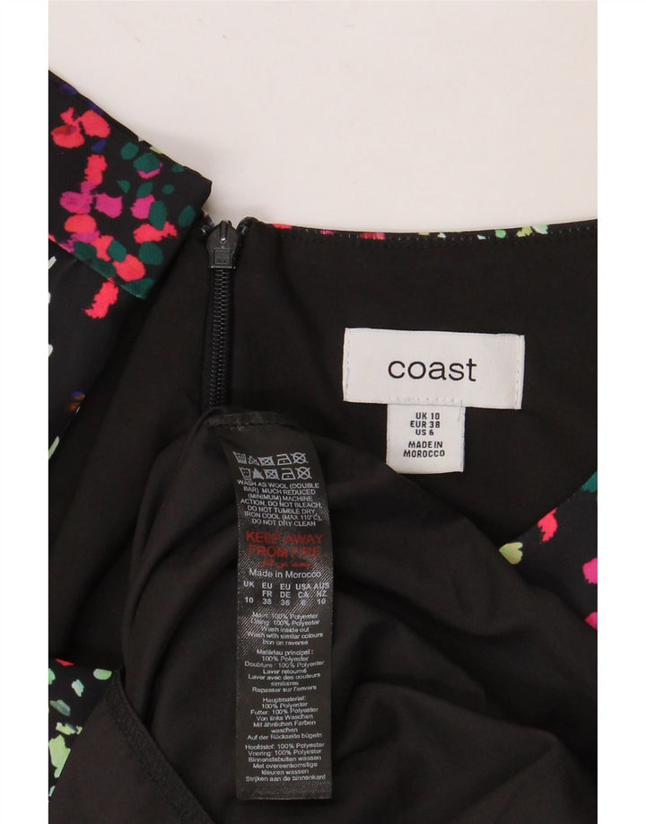 COAST Ženska haljina na pomak 3/4 rukava UK 10 Mala raznobojna točka