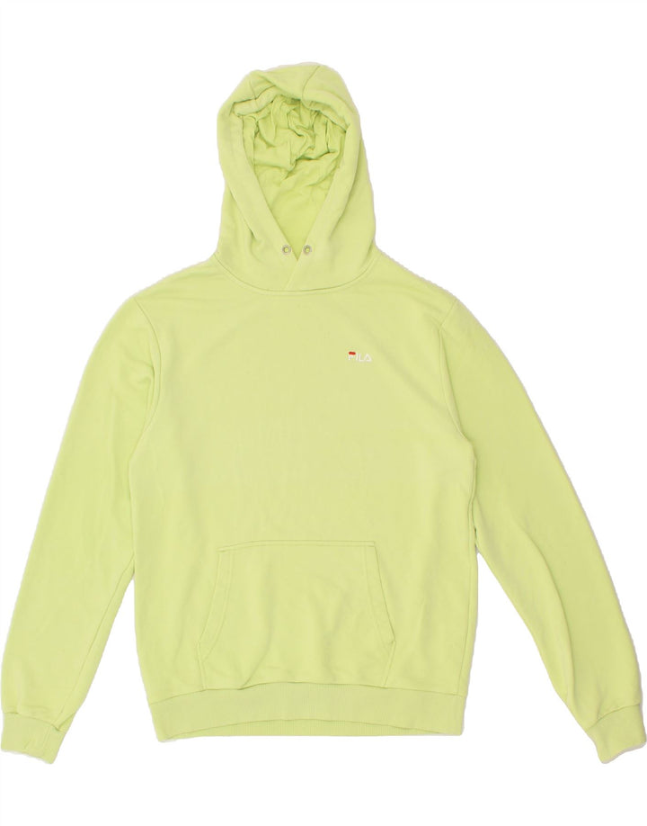 FILA Mens Hoodie Jumper Small Green Cotton Vintage Fila and Second-Hand Fila from Messina Hembry 