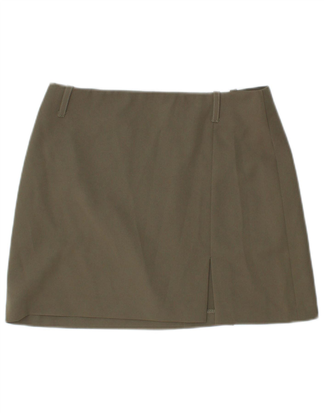 VINTAGE ženska mini suknja niskog struka IT 40 mala W28 kaki poliester