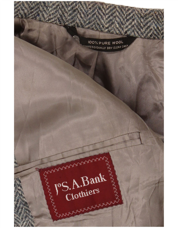 J.S.A. BANK Muška jakna sa 2 gumba UK 38 srednje siva vuna riblja kost