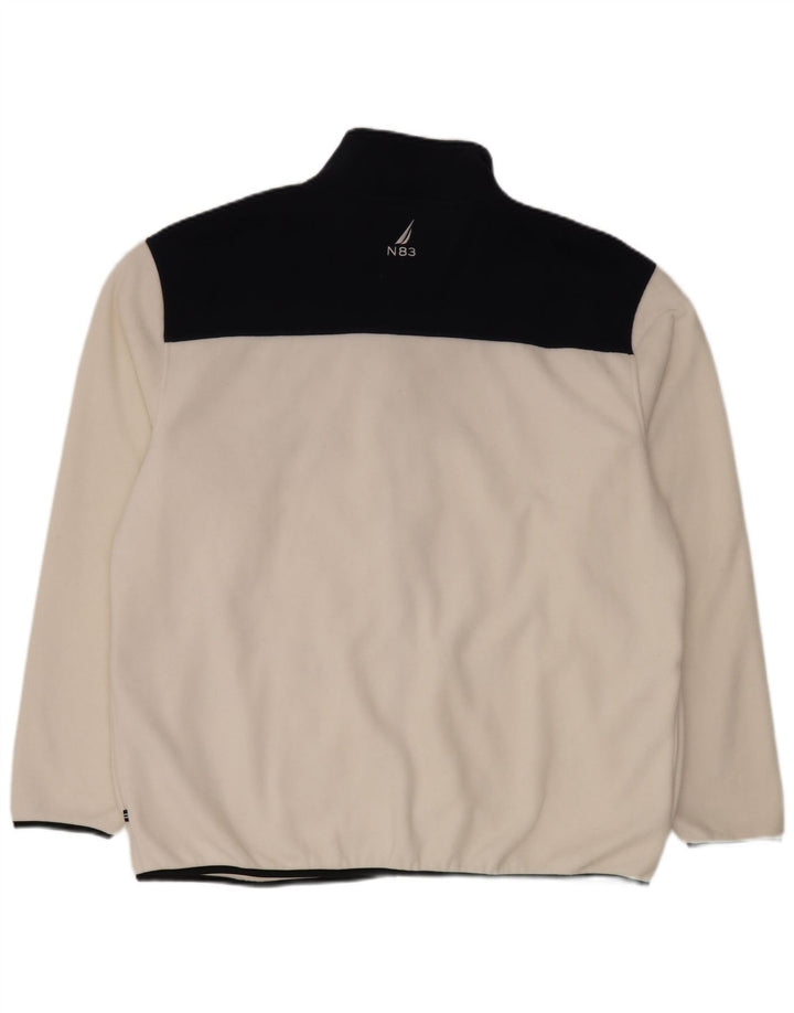 Nautica muška jakna od flisa UK 44 2XL bijeli poliester u boji