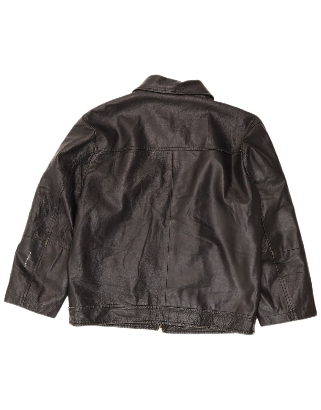 Vintage ženska kožna jakna IT 50 XL crna