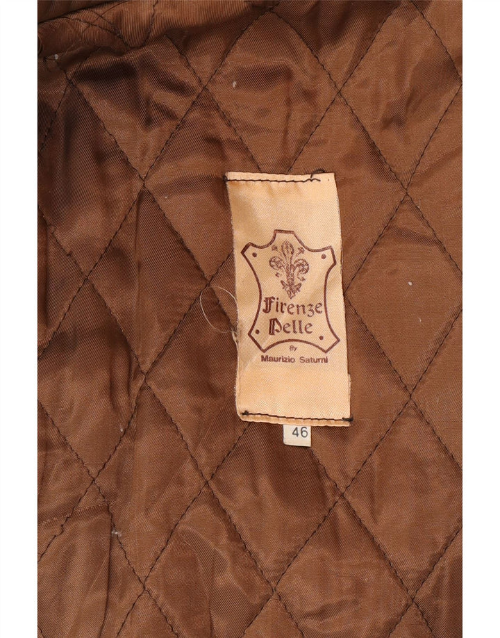 Vintage ženski kožni kaput IT 46 Large Brown Leather