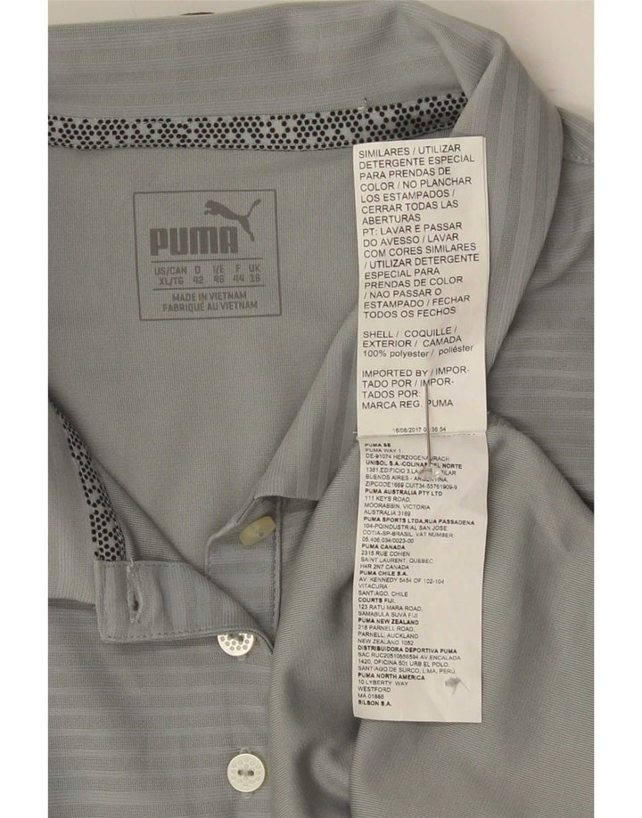 Puma ženska polo majica UK 16 velike sive pruge od poliestera