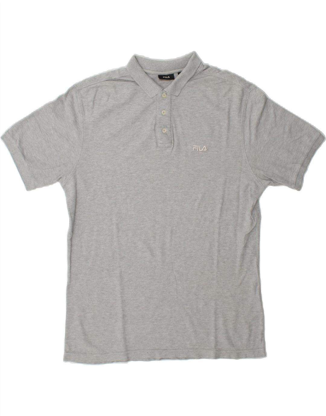 FILA Mens Polo Shirt XL Grey Cotton Vintage Fila and Second-Hand Fila from Messina Hembry 