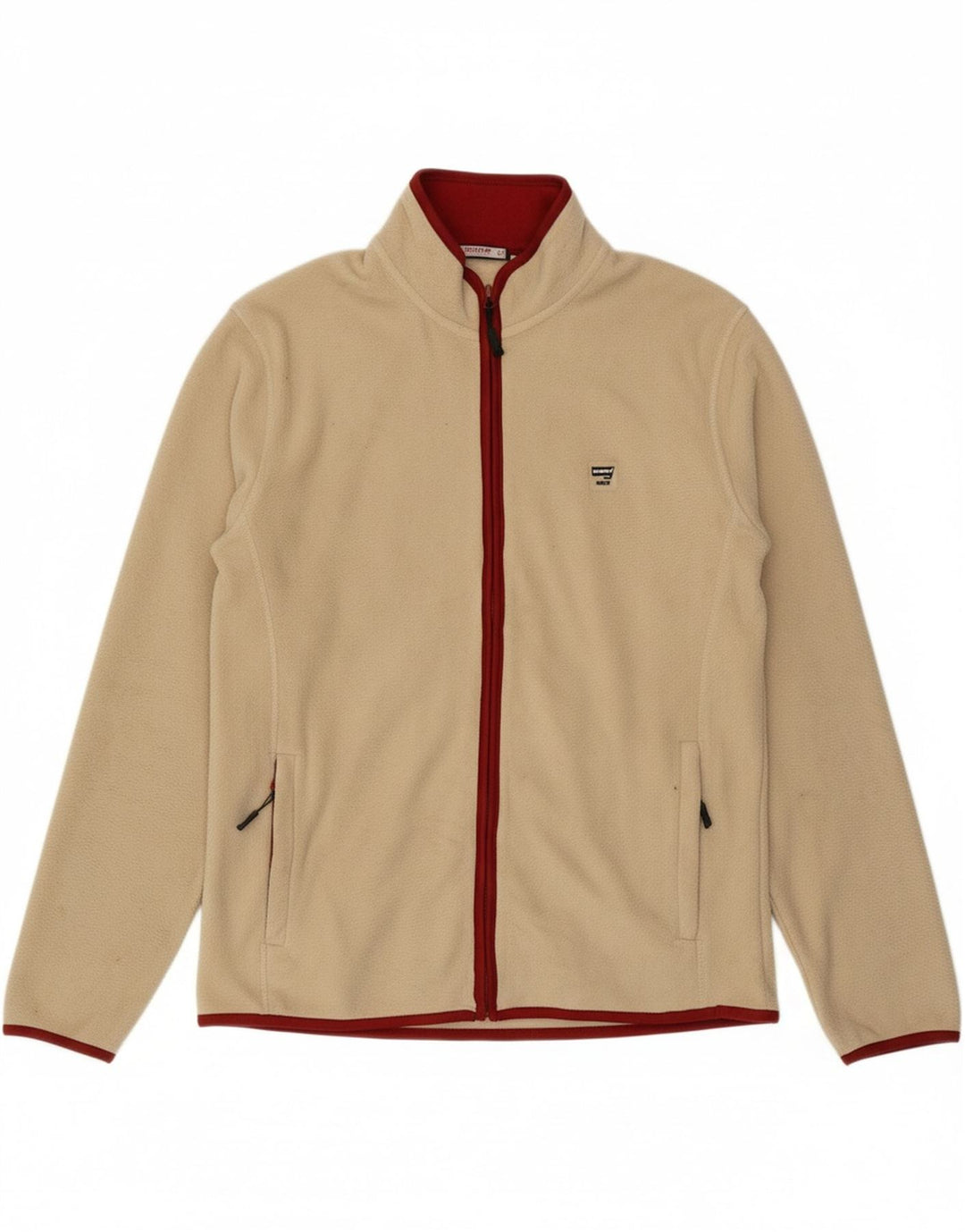 CARRERA Mens Fleece Jacket Large Beige Polyester