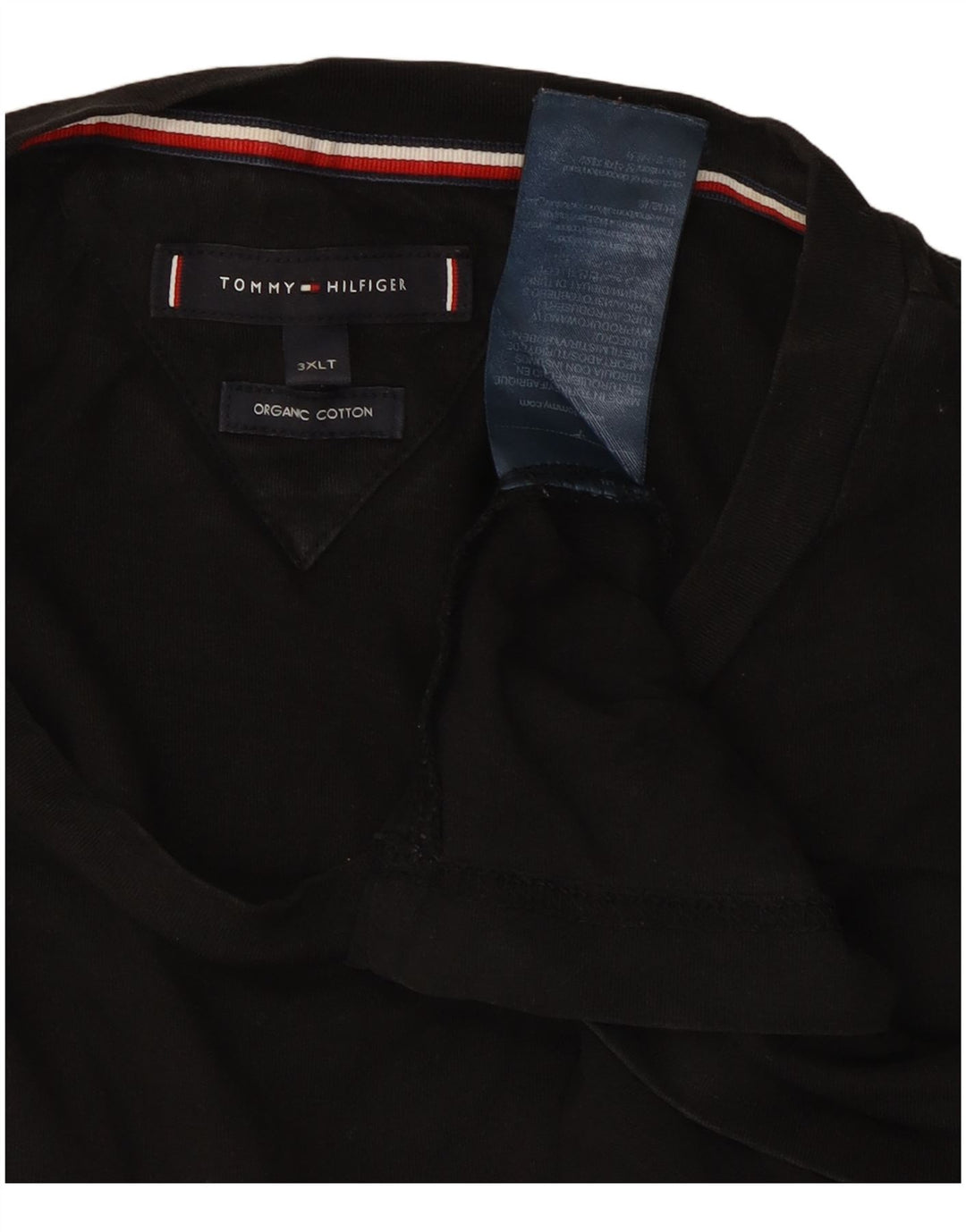 TOMMY HILFIGER Muška majica s grafičkim motivima 3XL crni pamuk