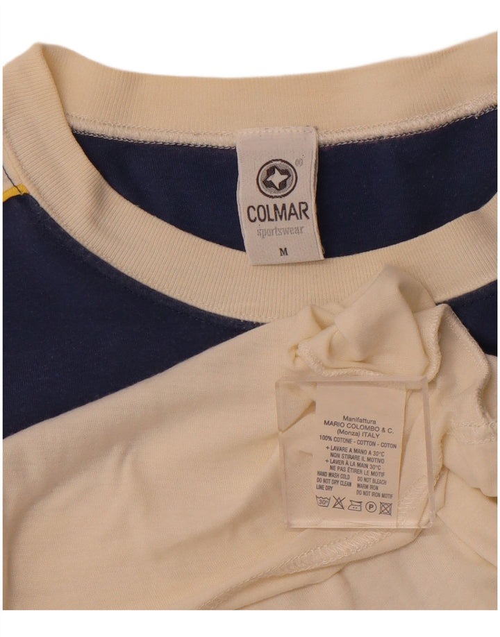 COLMAR Muška majica kratkih rukava s grafičkim motivima, srednje bijele boje, pamuk, sport