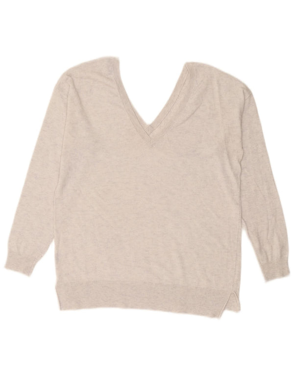 Zara ženski džemper s V-izrezom UK 16 Large Gray
