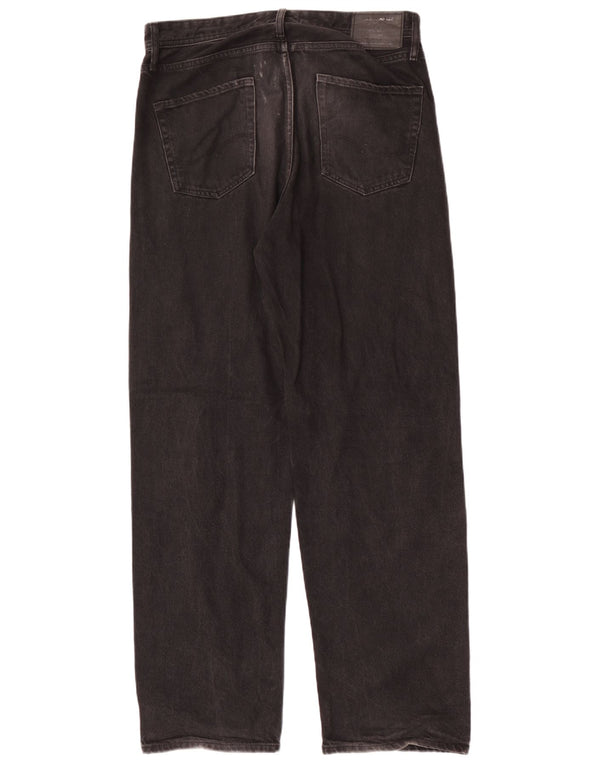 Jack & Jones muške široke traperice W31 L34 crni pamuk