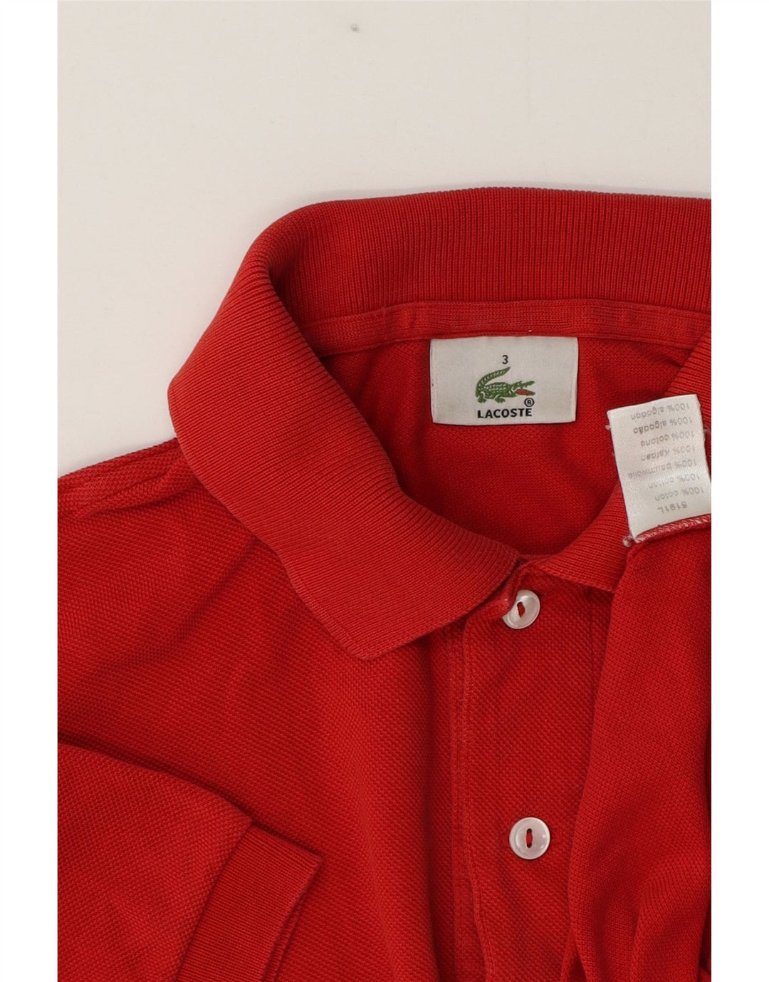Lacoste muška polo majica veličine 3 mala crvena pamuk