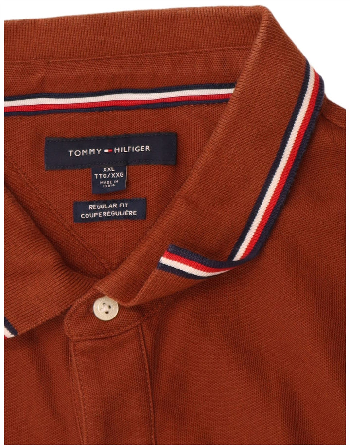 Tommy Hilfiger muška polo majica standardnog kroja 2XL smeđi pamuk