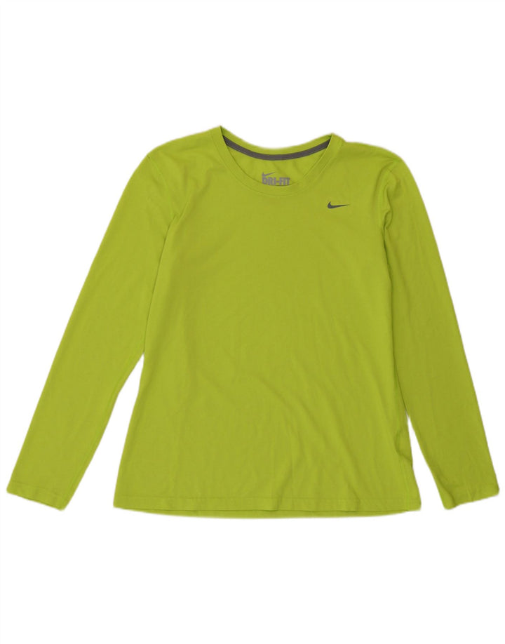 Nike Ženska majica Dri Fit Regular Fit dugih rukava UK 14 Srednje zelena