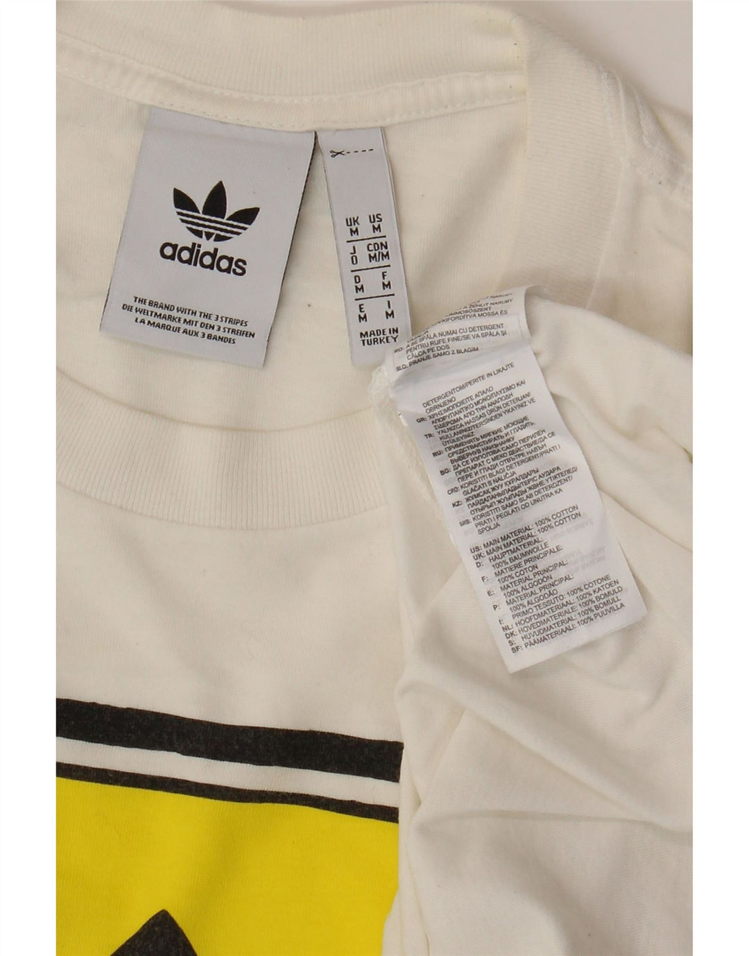 ADIDAS muška majica kratkih rukava s grafičkim motivima, srednji bijeli pamuk