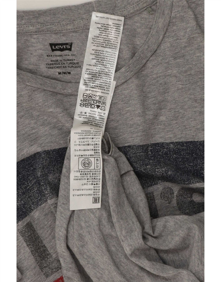 Levi's muška majica kratkih rukava s grafičkim motivima, srednje sivi flekasti pamuk