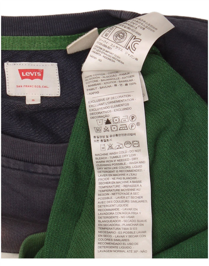 Levi's muški džemper s grafičkim motivima, mali zeleni pamuk u blokovima boja