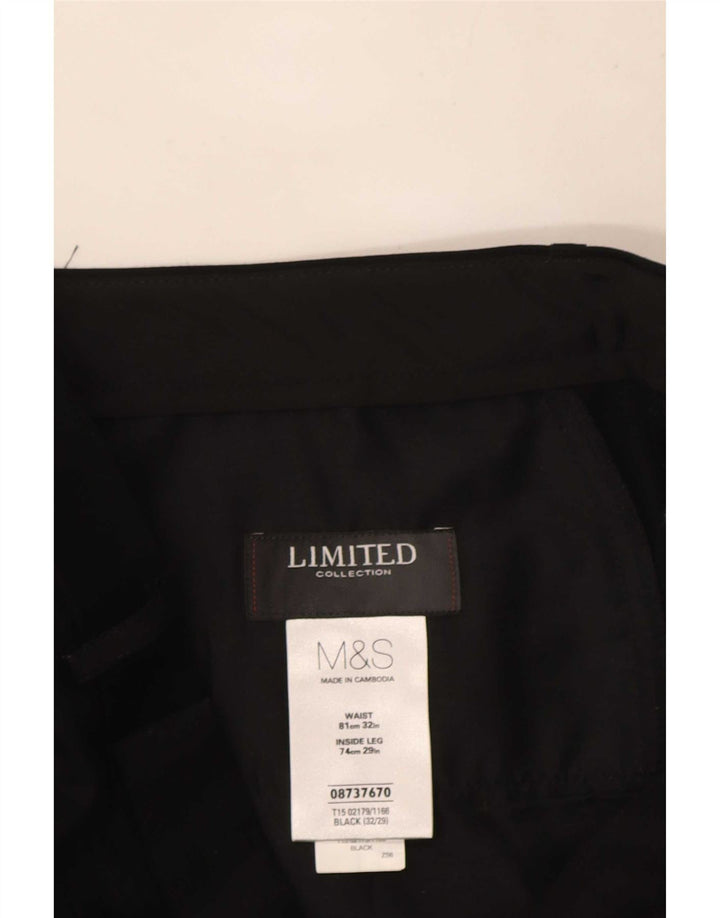 Marks & Spencer muške hlače ravnog odijela W32 L29 crne