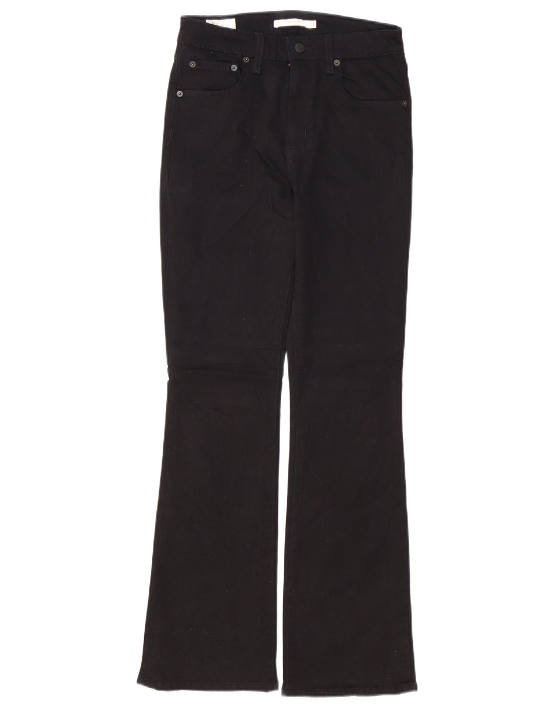 LEVI'S Ženske 725 traperice visokog struka W28 L30 crni pamuk