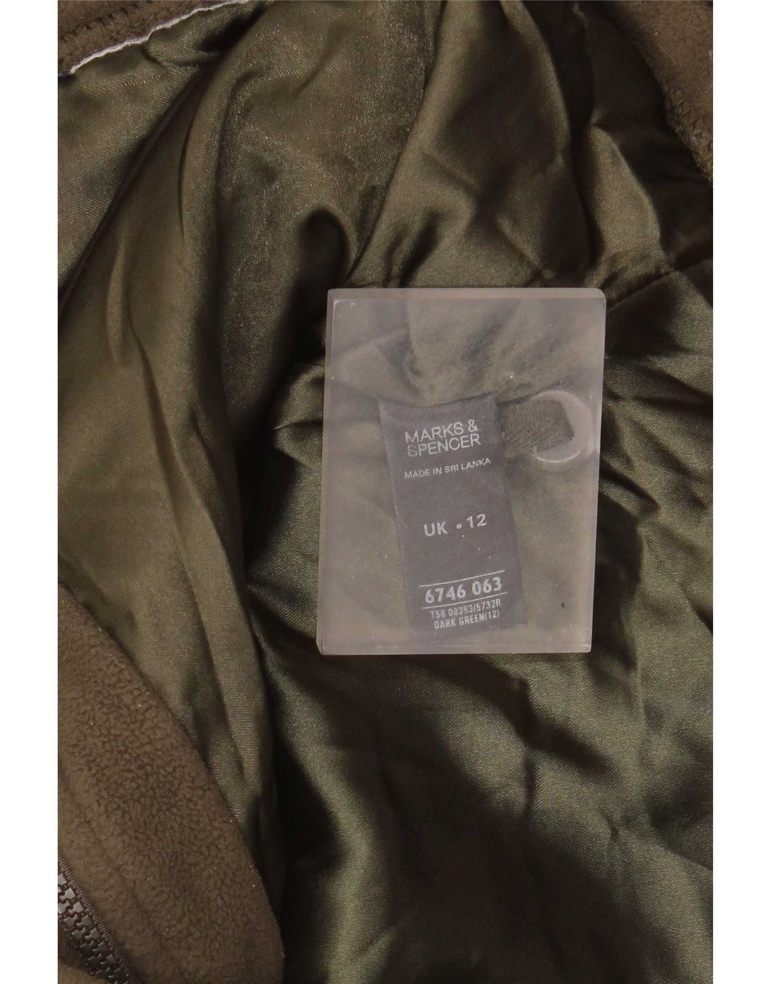 Marks & Spencer ženska jakna od flisa UK 12 Srednje zeleni poliester