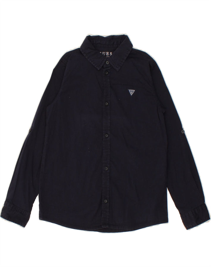 GUESS Boys Shirt 5-6 Years Navy Blue Vintage Guess and Second-Hand Guess from Messina Hembry 