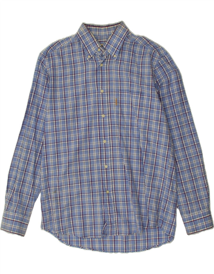 CHARRO Mens Shirt Medium Blue Check Cotton Vintage Charro and Second-Hand Charro from Messina Hembry 