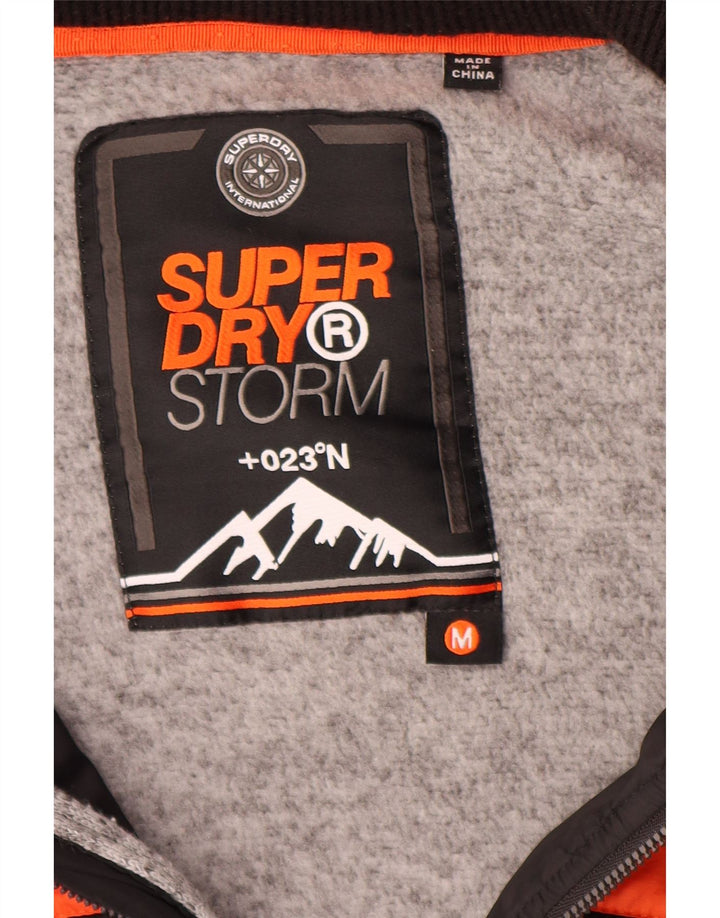 Superdry muška vjetrovka s kapuljačom UK 38 srednji crni poliester