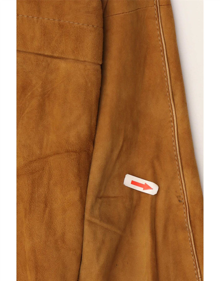 Vintage muška bomber jakna od brušene kože UK 36 Mala bež