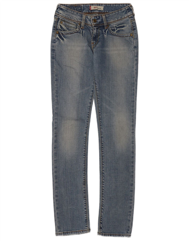 Levi's ženske 571 uske traperice W28 L34 plavi pamuk